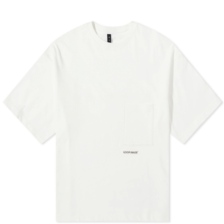 Photo: GOOPiMADE Men's x master-piece MGear-T3 Logo Pocket T-Shirt in Ivory