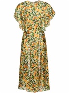 STELLA MCCARTNEY - Lemon Print Silk Midi Dress