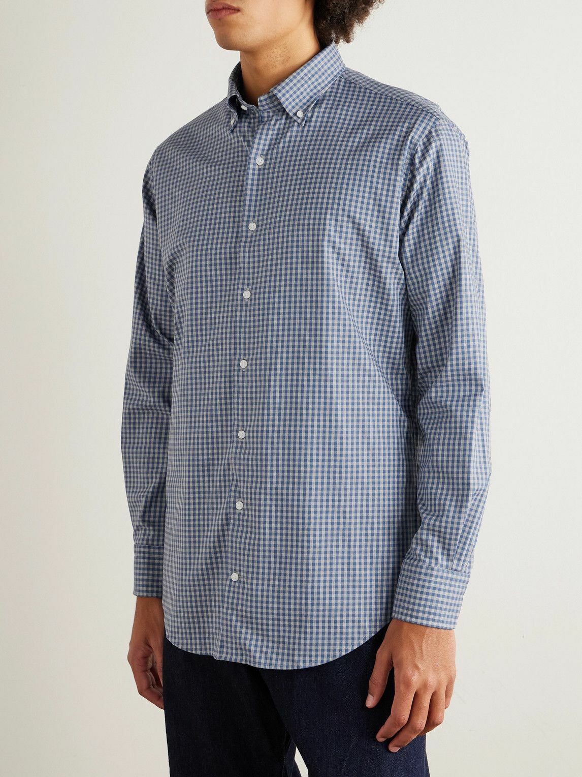 Peter Millar - Conway Crown Lite Checked Poplin Shirt - Blue