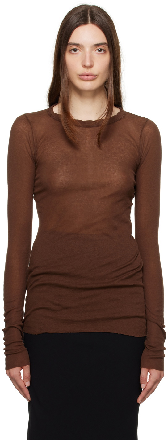 【関税＆送料込み】Rick Owens Brown Long-Sleeve T-Shirt In 19765589_44441564_600.jpg