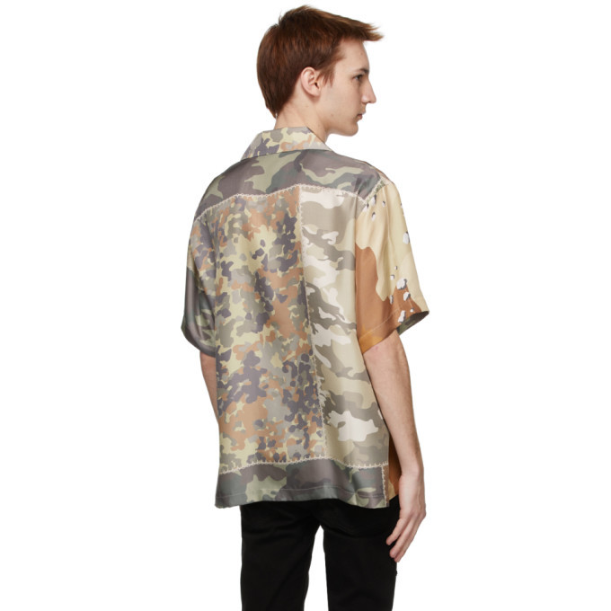 XLサイズAMIRI ALL OVER CAMO CAMP SHIRT グリーン MサイズAMIRI ALL OVER CAMO CAMP SHIRT グリーン