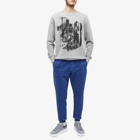 Alexander McQueen Men's College Skull Crew Sweat in Pale Grey