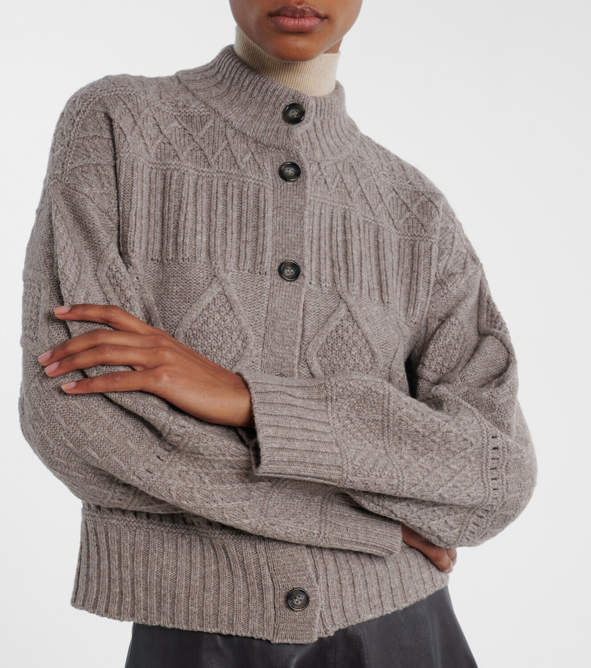 Altuzarra Amory cable-knit wool-blend cardigan