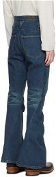 KOZABURO Blue Bootcut Jeans