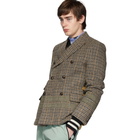 Junya Watanabe Beige and Brown Wool Tweed Coat