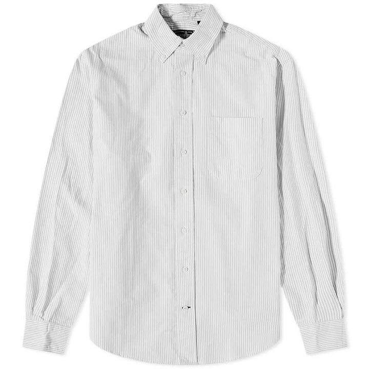 Photo: Gitman Vintage Men's Button Down Stripe Oxford Shirt in Black/White
