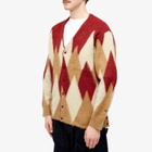 Manastash Men's Aberdeen Diamond Cardigan in Burgundy