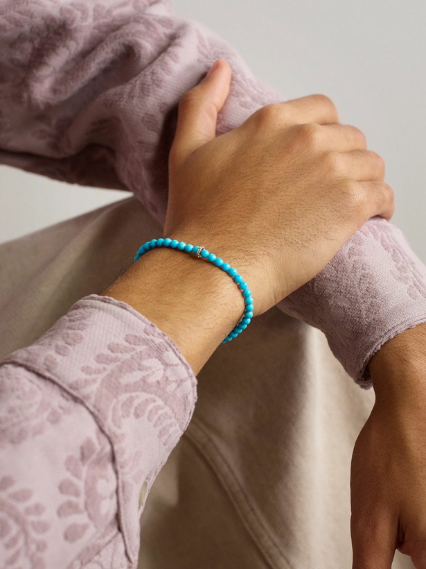 Photo: Sydney Evan - 14-Karat Gold, Diamond and Turquoise Beaded Bracelet