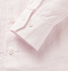 120% - Slim-Fit Garment-Dyed Linen Shirt - Pink