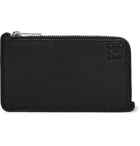 Loewe - Logo-Embossed Full-Grain Leather Cardholder - Black