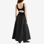 ST. Agni Women's Bateau Cut Out Midi Dress in Black