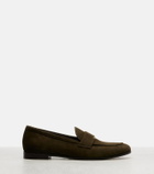 Max Mara Embellished suede loafers