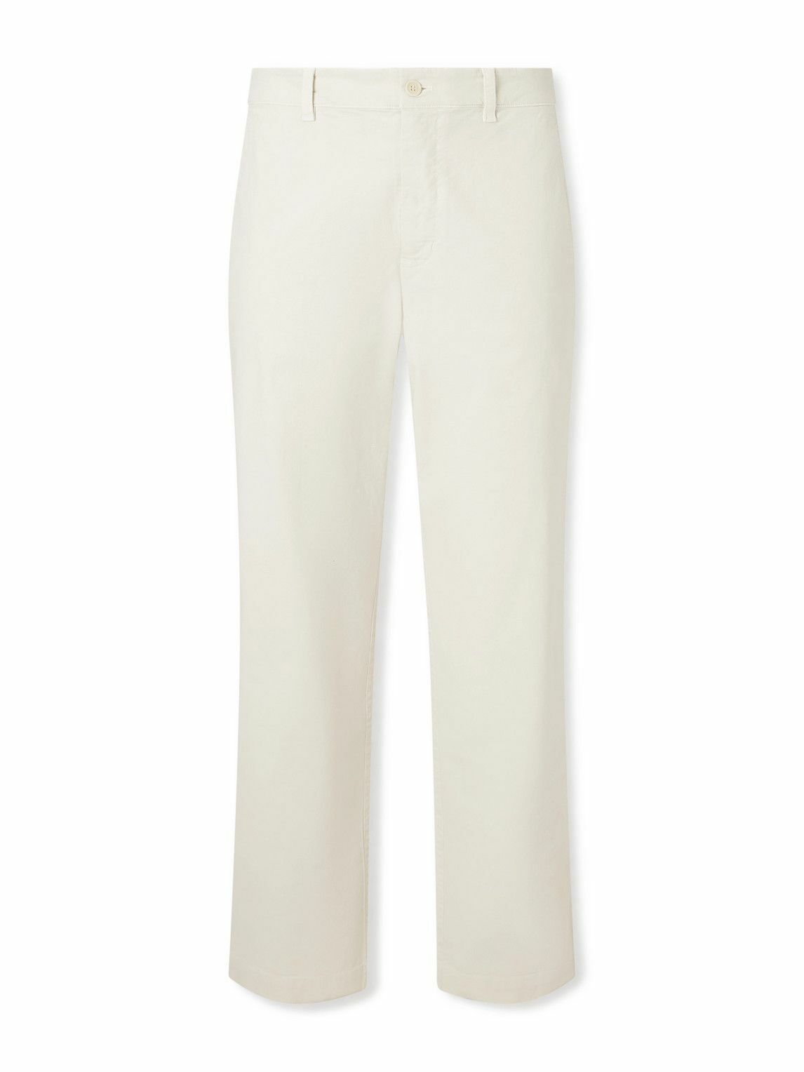 Nili Lotan - Alessio Straight-Leg Stretch Cotton-Blend Twill Trousers - White