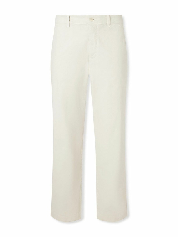 Photo: Nili Lotan - Alessio Straight-Leg Stretch Cotton-Blend Twill Trousers - White