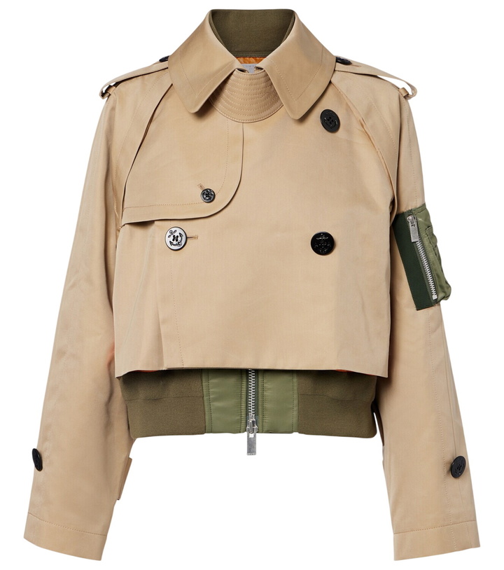 Photo: Sacai Padded cotton-blend bomber jacket