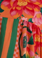 Farm Rio Fruit Garden Printed Cotton Midi Dress Orange