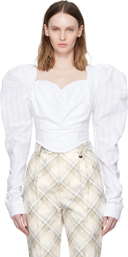 Photo: Vivienne Westwood White LS Sunday Corset Blouse