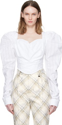Vivienne Westwood White LS Sunday Corset Blouse