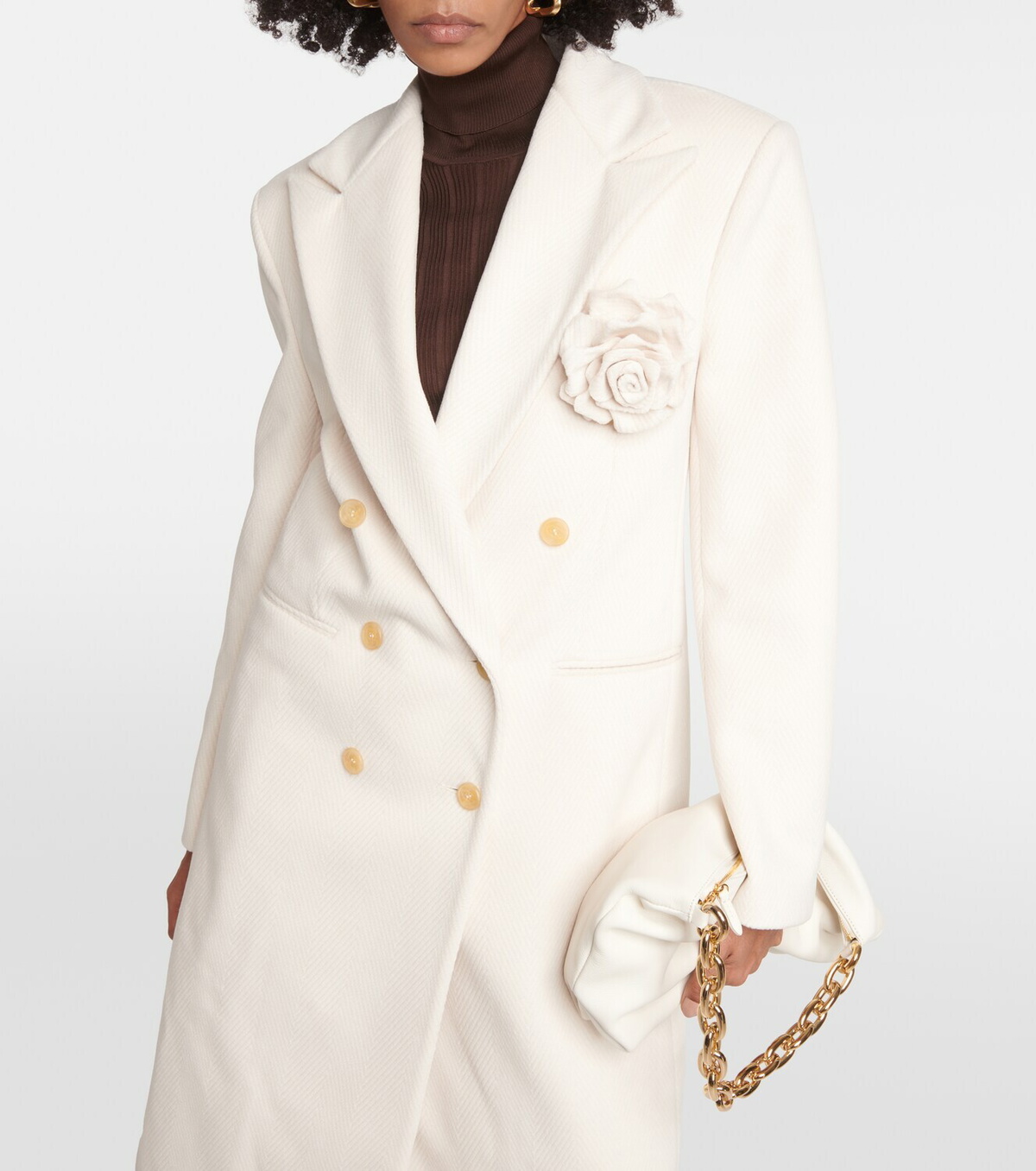 Giuseppe di Morabito Floral-appliqué coat Giuseppe di Morabito