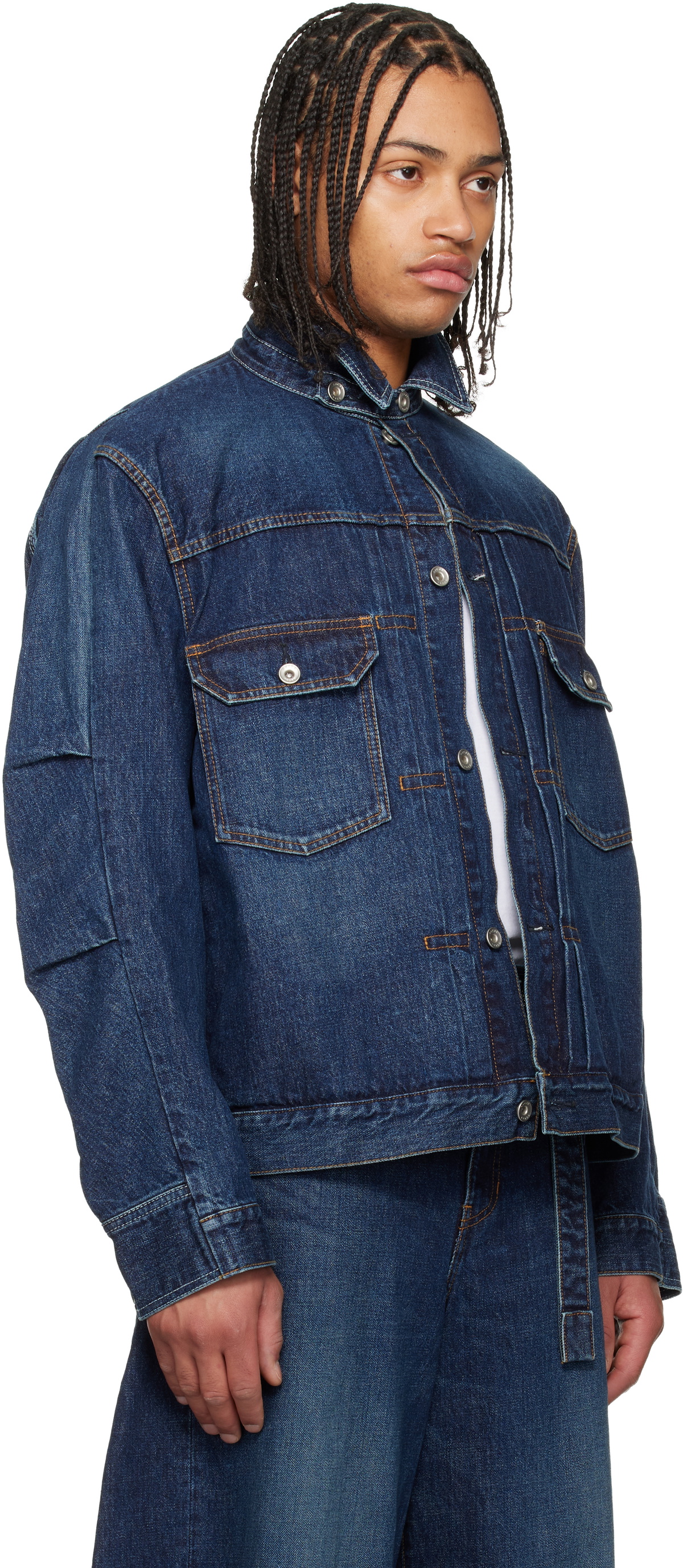 sacai Blue Faded Denim Jacket