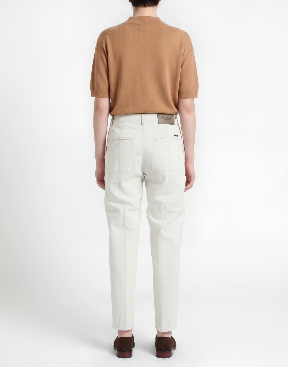 Peserico Womens Jeans in Off white