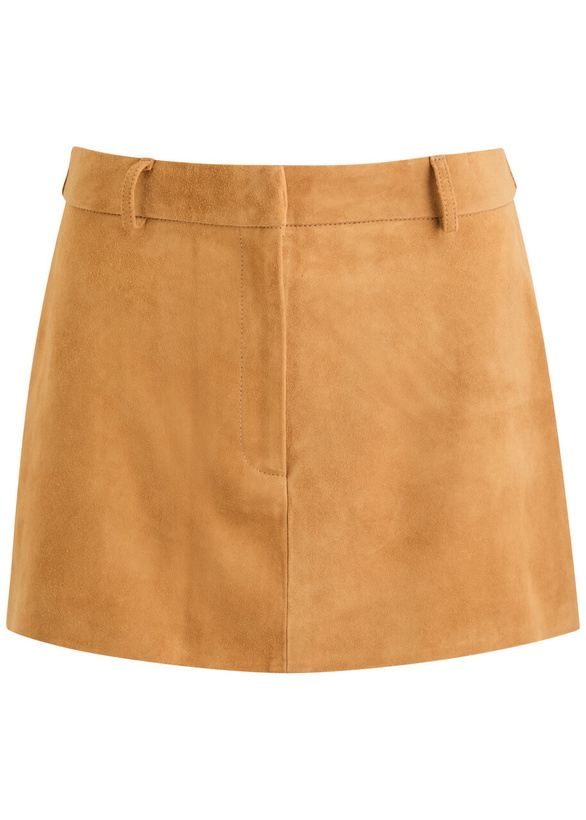 Photo: Aexae Suede Mini Skirt Camel