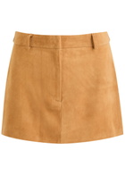Aexae Suede Mini Skirt Camel