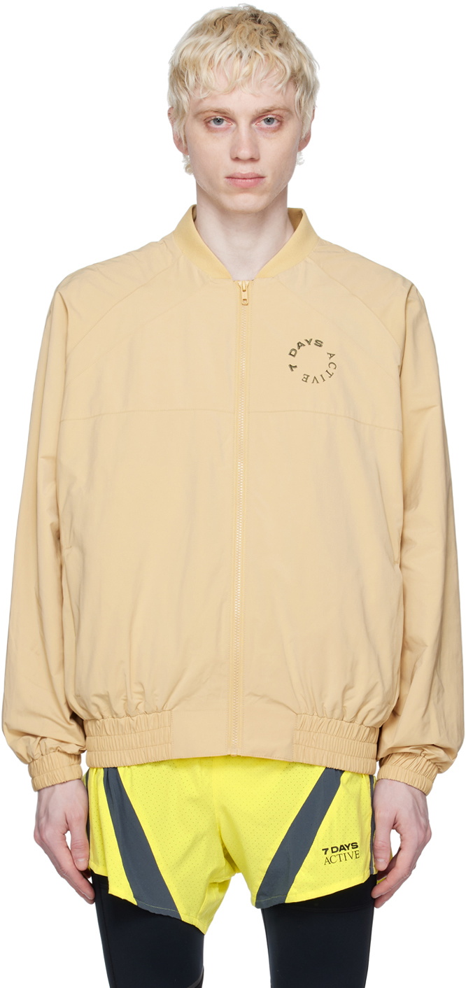 7 DAYS Active Tan Warm Up Bomber Jacket