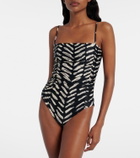 Johanna Ortiz Printed ruched swimsuit