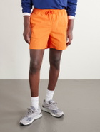 Aimé Leon Dore - Straight-Leg Logo-Embroidered Shell Drawstring Shorts - Orange