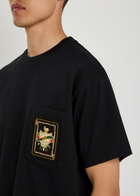 Bode Bullion Card Appliquéd Cotton T-shirt Black