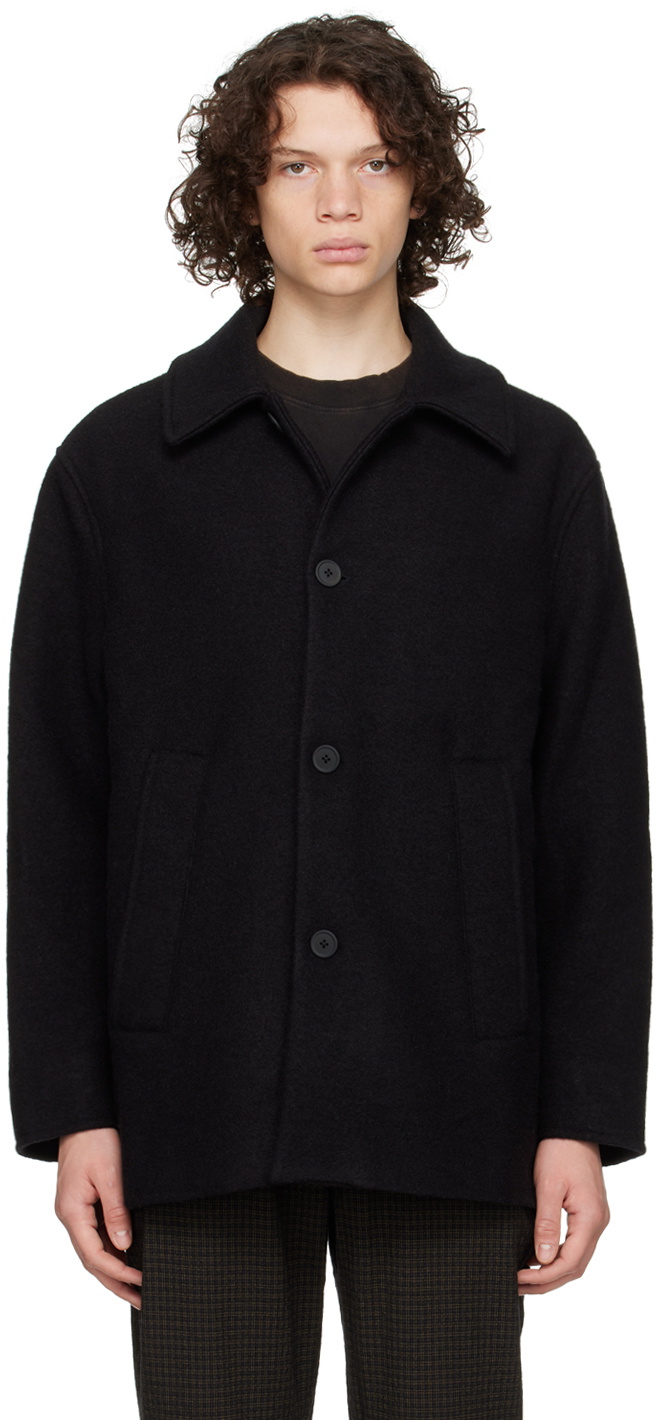 Schnayderman's Black Spread Collar Jacket