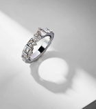 Ananya Scatter 18kt white gold ring with sapphires and diamonds
