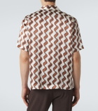 Frescobol Carioca Roberto printed silk bowling shirt