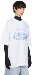 VETEMENTS White Scribbled Car T-Shirt