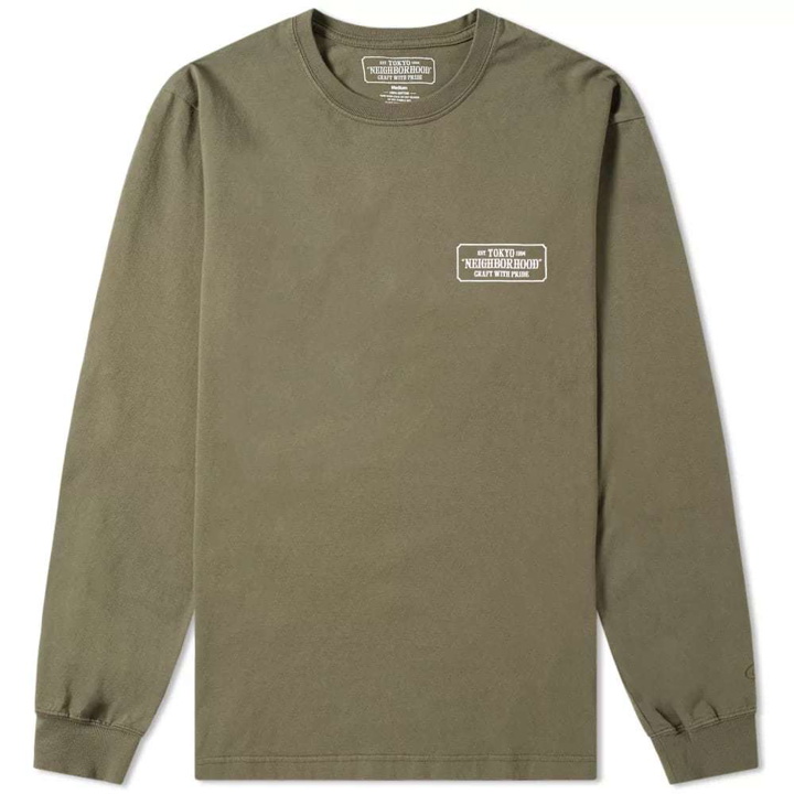 Photo: Neighborhood Long Sleeve Bar & Shield Tee Olive Drab