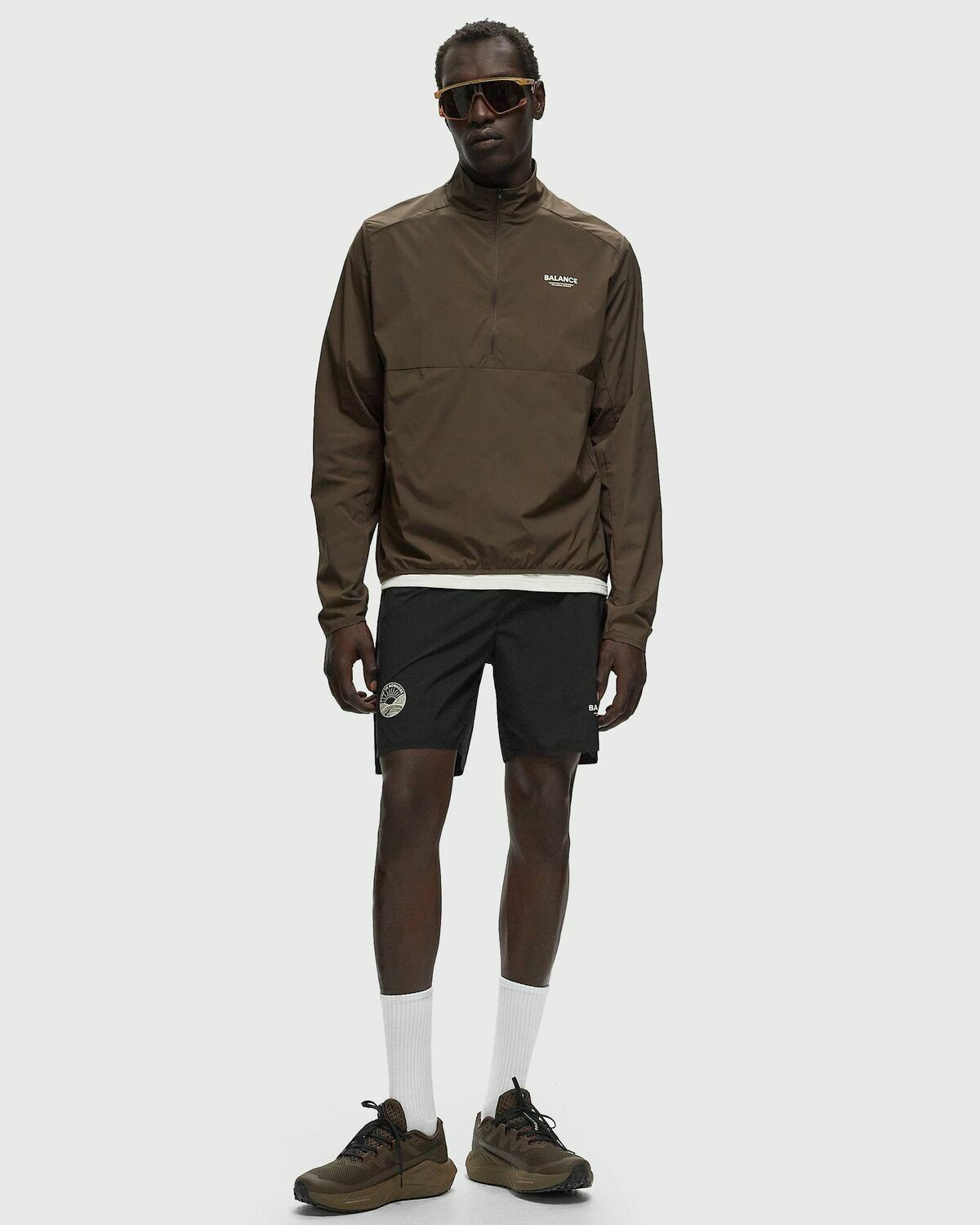 Pas Normal Studios Balance Half Zip Jacket Brown Windbreaker Pas