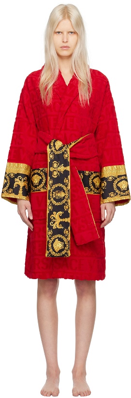 Photo: Versace Underwear Red 'I Heart Baroque' Robe