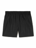 SSAM - Straight-Leg Silk-Blend Shorts - Black