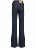 AMI PARIS High Rise Flared Cotton Denim Jeans