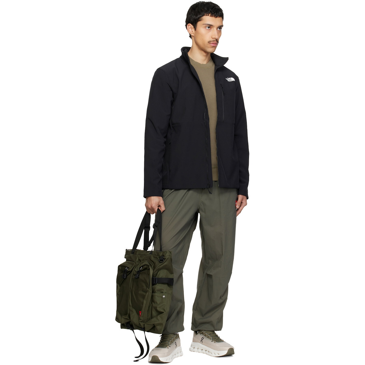 The North Face Green TNF Red Box Tote