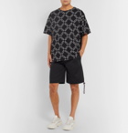 Valentino - Logo-Print Tech-Jersey Shorts - Black