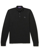 Ralph Lauren Purple label - Logo-Embroidered Wool-Piqué Polo Shirt - Unknown