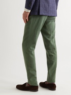 THOM SWEENEY - Pleated Linen Trousers - Green