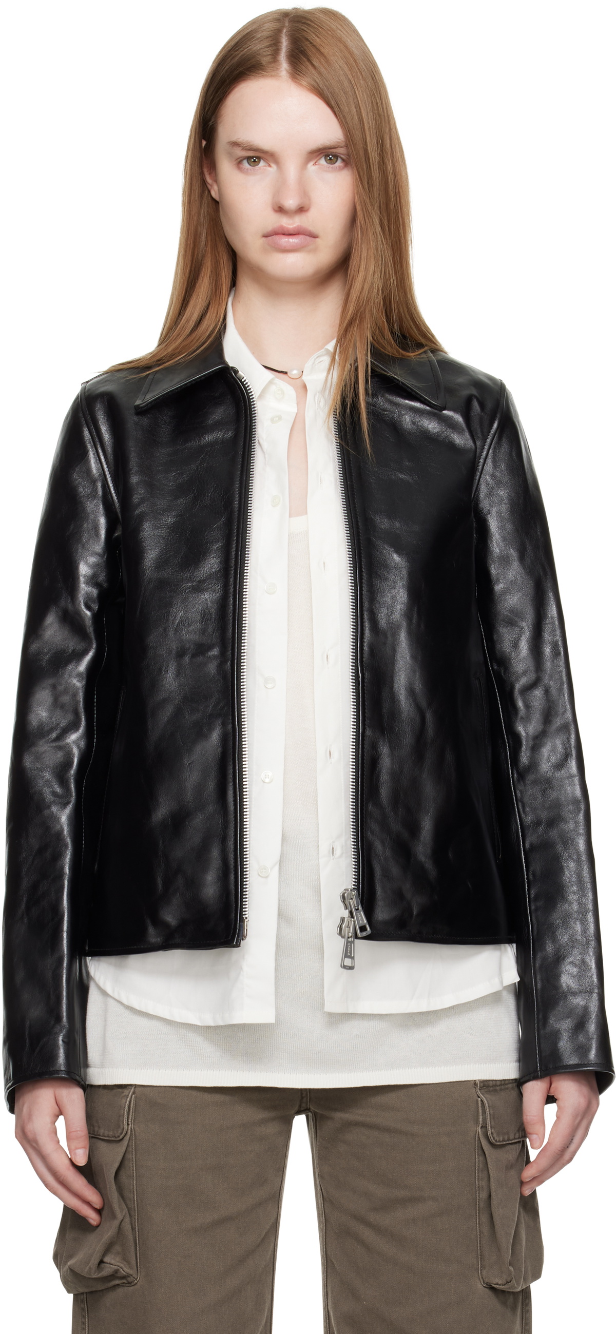 OUR LEGACY Black Lane Leather Jacket Our Legacy