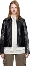 OUR LEGACY Black Mini Leather Jacket