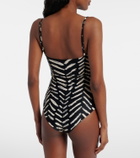 Johanna Ortiz Printed ruched swimsuit