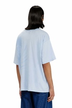 Diesel Relaxed T-shirt with pigment prints - T-Shirts Mens in Blue