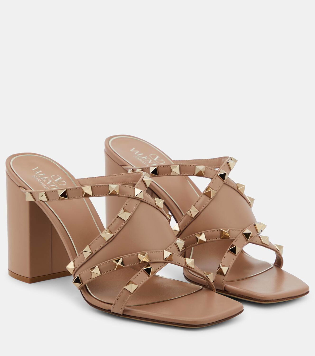 Valentino Garavani Rockstud leather mules Valentino Garavani