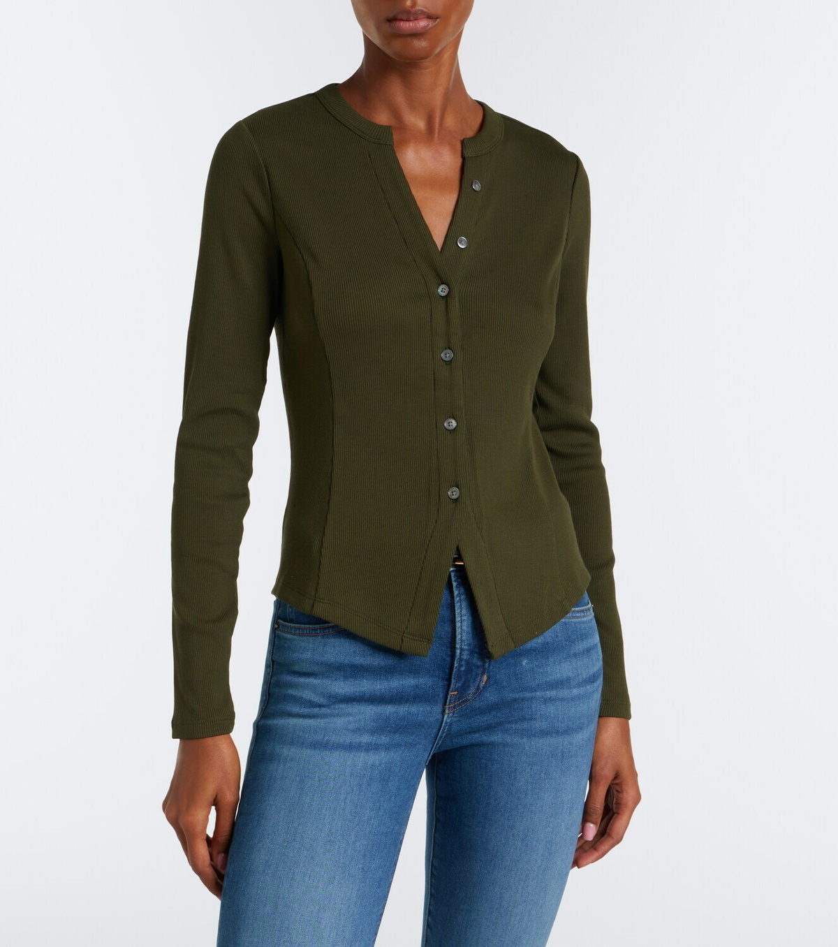 Veronica Beard Cordis ribbed-knit cotton-blend cardigan